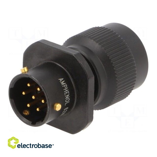 Connector: circular | socket,plug | PIN: 7 | male | soldering | 62IN image 1