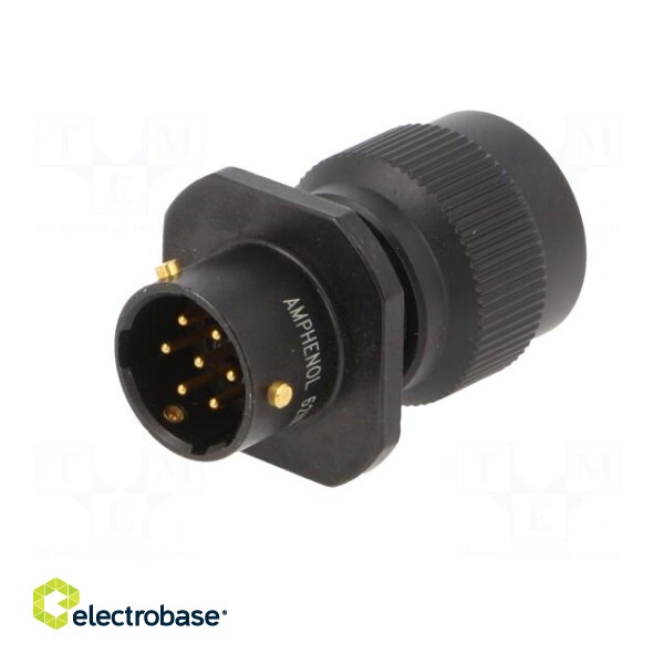 Connector: circular | socket,plug | PIN: 7 | male | soldering | 62IN image 2