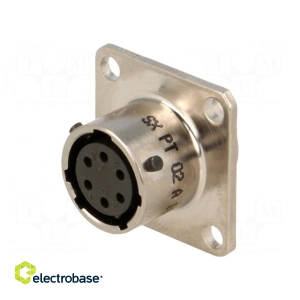 Connector: circular | socket | PIN: 6 | female | soldering | PT/451 | 600V image 1