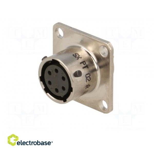 Connector: circular | socket | PIN: 6 | female | soldering | PT/451 | 600V image 2