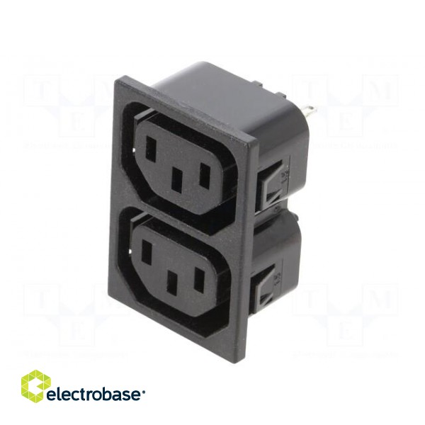 Connector: AC supply | female | socket | 250VAC | 10A | max.1.5mm image 1
