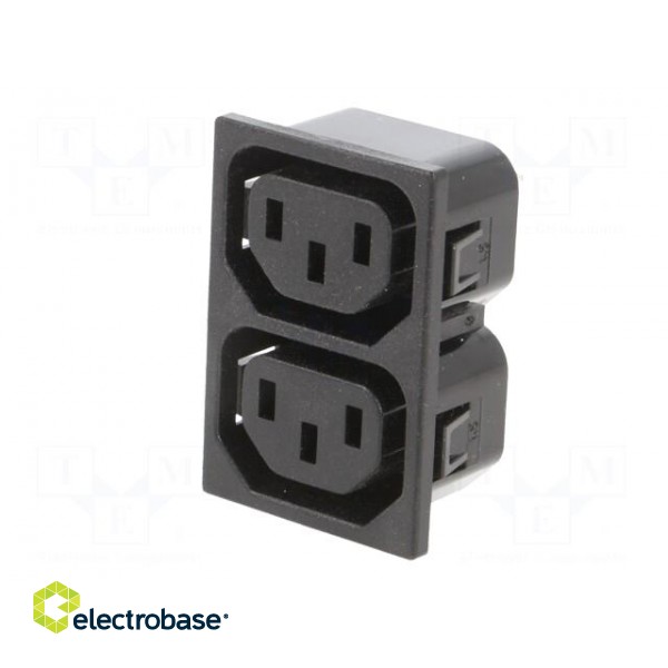 Connector: AC supply | female | socket | 250VAC | 10A | max.1.5mm image 2