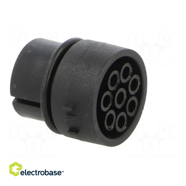 Connector: circular | contact insert | female | PIN: 8 | w/o contacts фото 8