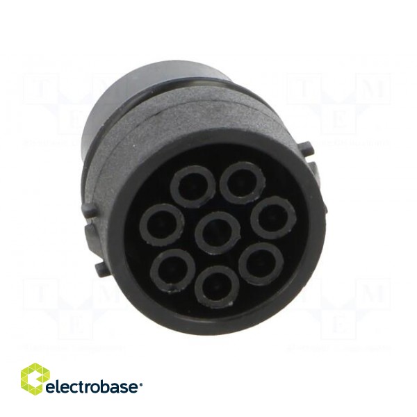 Connector: circular | contact insert | female | PIN: 8 | w/o contacts image 9
