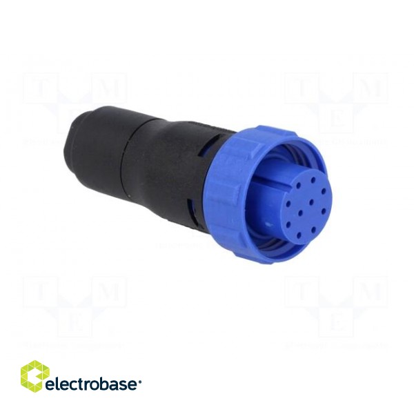 Connector: circular | plug | female | PIN: 10 | w/o contacts | for cable paveikslėlis 8