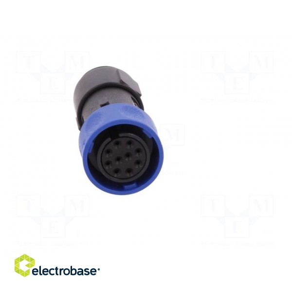 Connector: circular | plug | female | PIN: 10 | w/o contacts | for cable фото 1