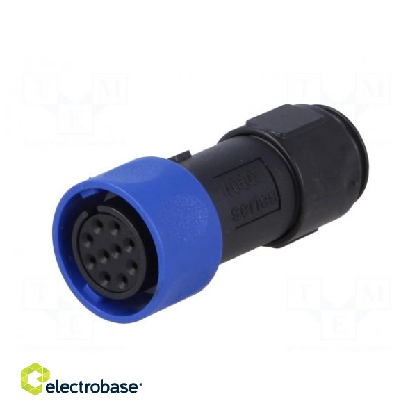Connector: circular | plug | female | PIN: 10 | w/o contacts | for cable image 3