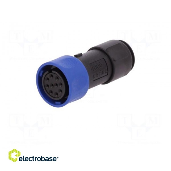 Connector: circular | plug | female | PIN: 10 | w/o contacts | for cable фото 3