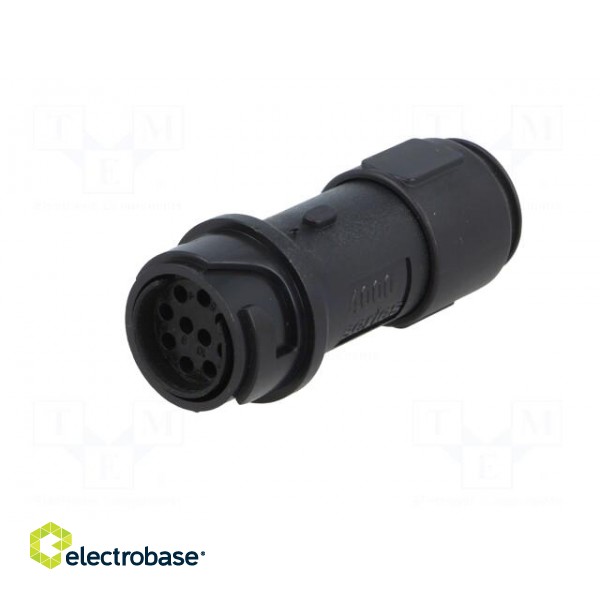 Connector: circular | plug | female | PIN: 10 | w/o contacts | for cable фото 2