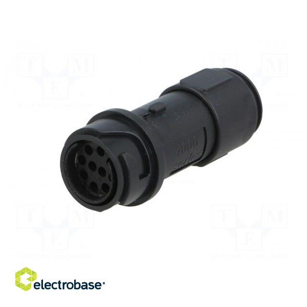 Connector: circular | plug | female | PIN: 10 | w/o contacts | for cable image 3