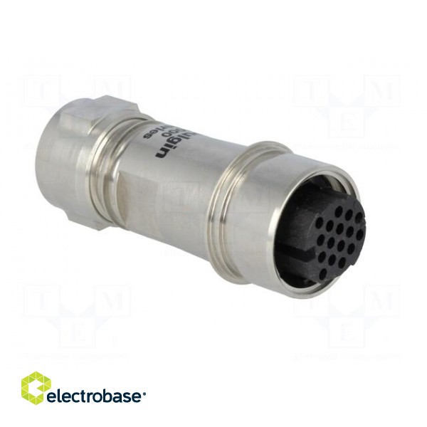 Connector: circular | plug | female | PIN: 16 | w/o contacts | for cable paveikslėlis 8