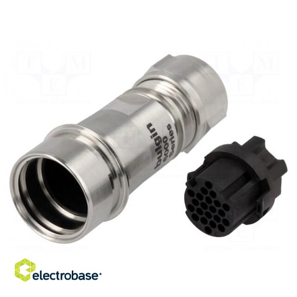 Connector: circular | plug | female | PIN: 22 | w/o contacts | for cable paveikslėlis 1