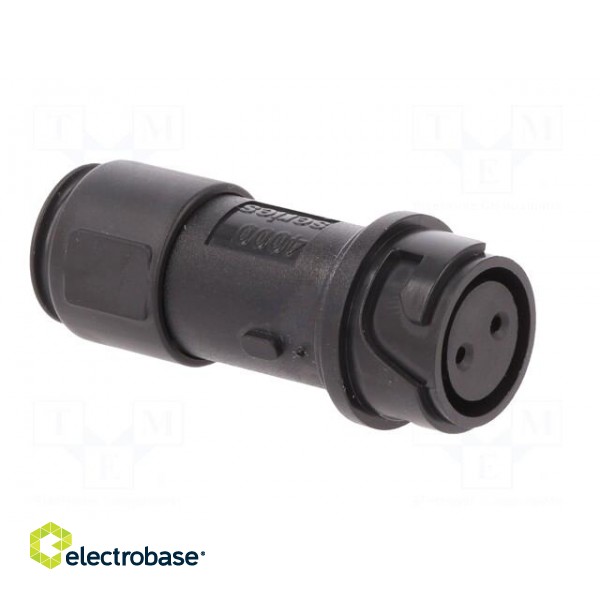 Connector: circular | plug | female | PIN: 2 | w/o contacts | for cable paveikslėlis 8