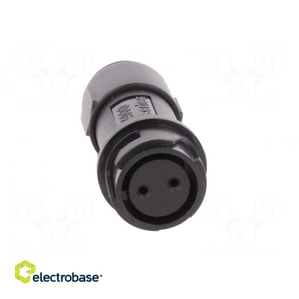 Connector: circular | plug | female | PIN: 2 | w/o contacts | for cable фото 9