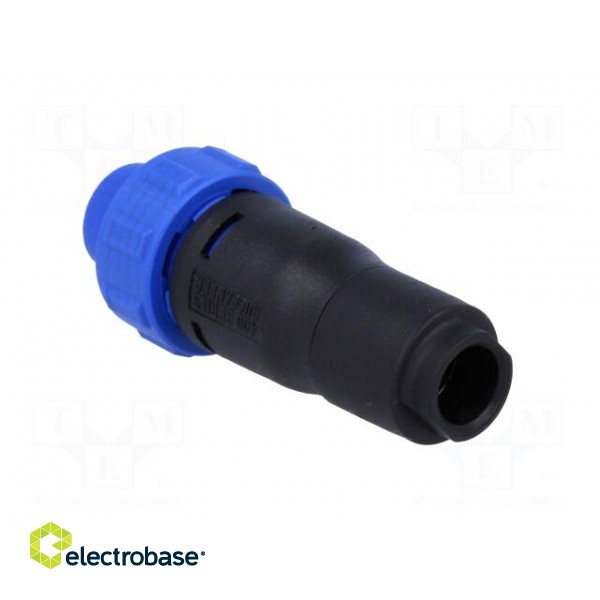 Connector: circular | plug | female | PIN: 3 | w/o contacts | for cable image 4