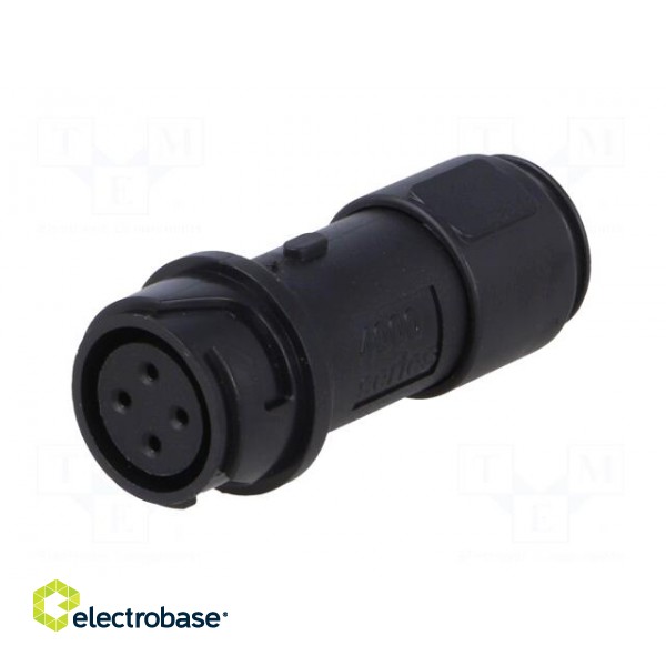 Connector: circular | plug | female | PIN: 4 | w/o contacts | for cable image 2