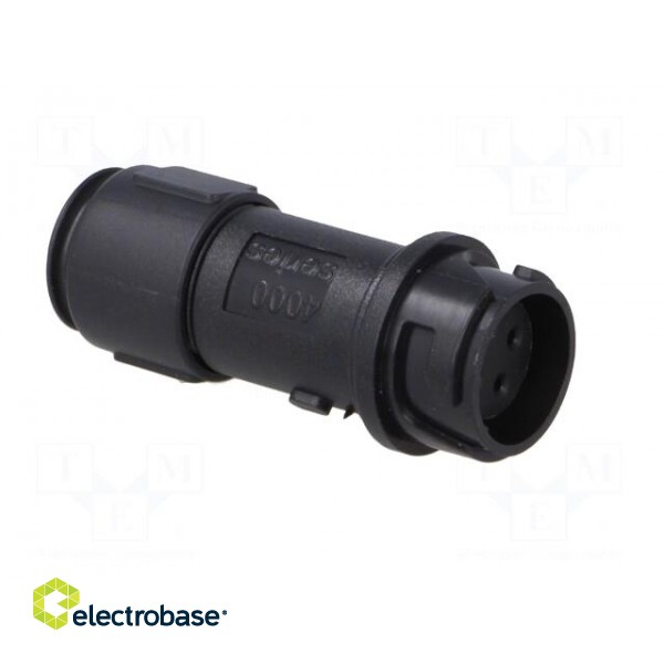 Connector: circular | plug | female | PIN: 4 | w/o contacts | for cable paveikslėlis 8
