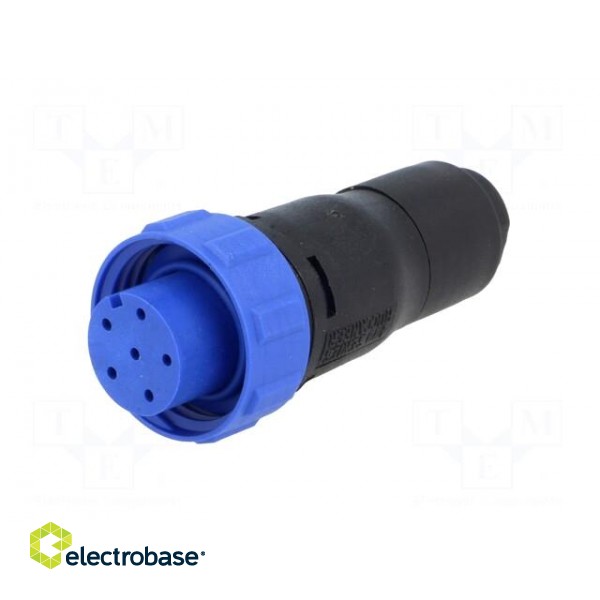 Connector: circular | plug | female | PIN: 6 | w/o contacts | for cable фото 2