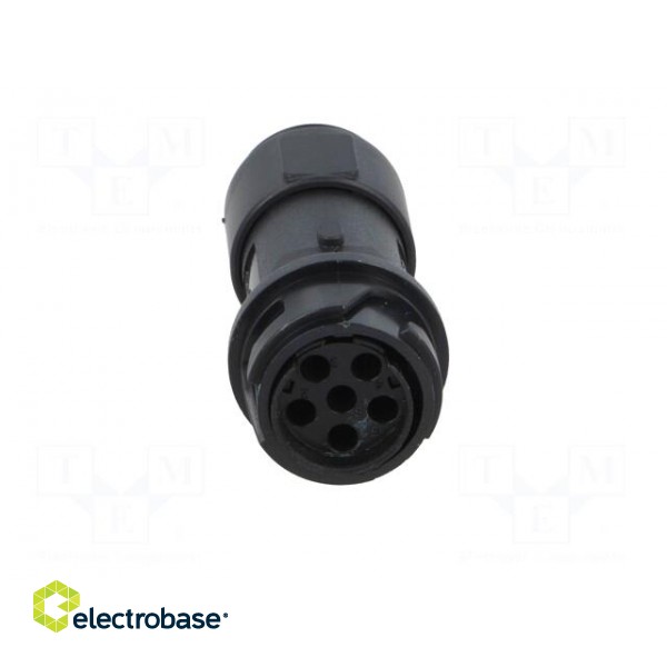 Connector: circular | plug | female | PIN: 6 | w/o contacts | for cable фото 9