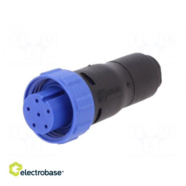 Connector: circular | plug | female | PIN: 6 | w/o contacts | for cable image 2