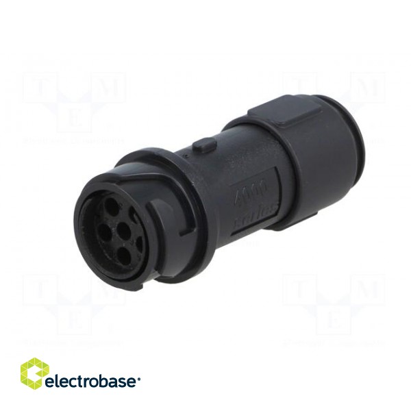 Connector: circular | plug | female | PIN: 6 | w/o contacts | for cable фото 2