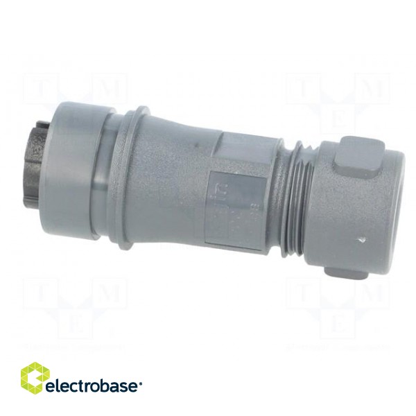 Connector: circular | plug | female | PIN: 8 | w/o contacts | for cable image 3