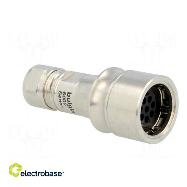 Connector: circular | plug | female | PIN: 8 | w/o contacts | for cable image 8