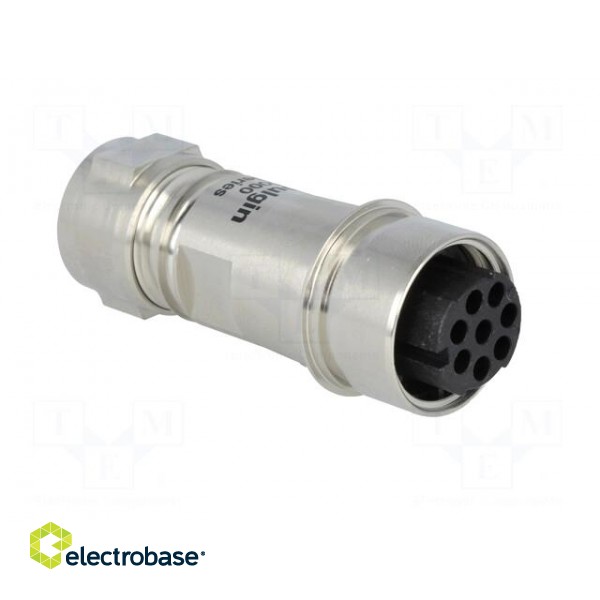 Connector: circular | plug | female | PIN: 8 | w/o contacts | for cable image 8
