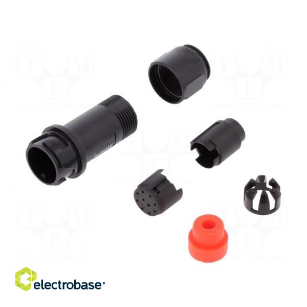 Connector: circular | plug | male | PIN: 10 | w/o contacts | for cable image 1