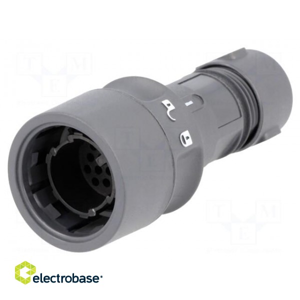 Connector: circular | plug | male | PIN: 16 | w/o contacts | for cable image 1