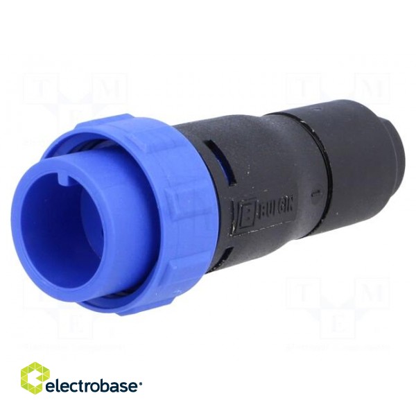 Connector: circular | plug | male | PIN: 4 | w/o contacts | for cable image 1