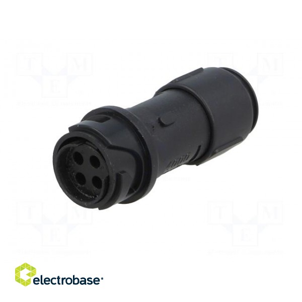 Connector: circular | plug | male | PIN: 4 | w/o contacts | for cable фото 2