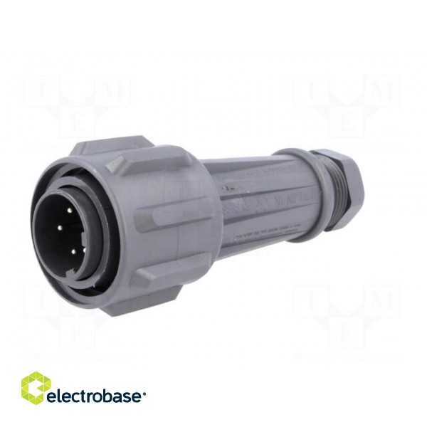 Connector: circular | plug | male | PIN: 5 | EXPlora | Contacts: brass image 2