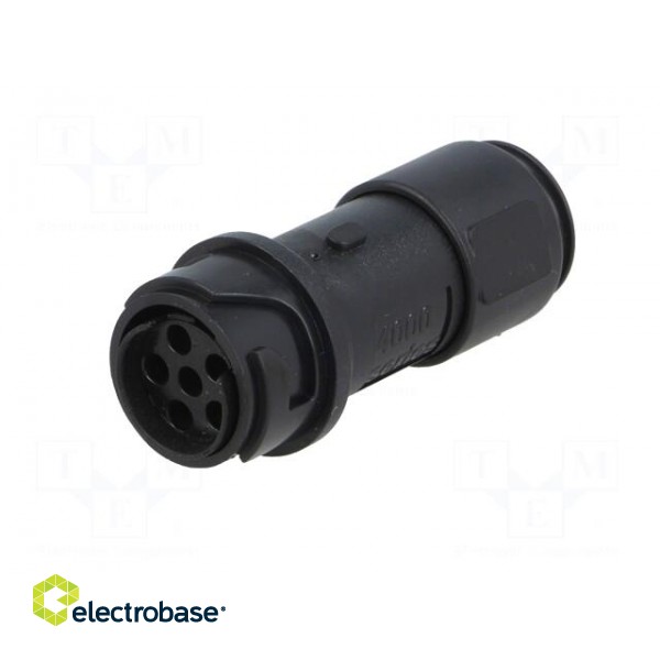Connector: circular | plug | male | PIN: 6 | w/o contacts | for cable paveikslėlis 2