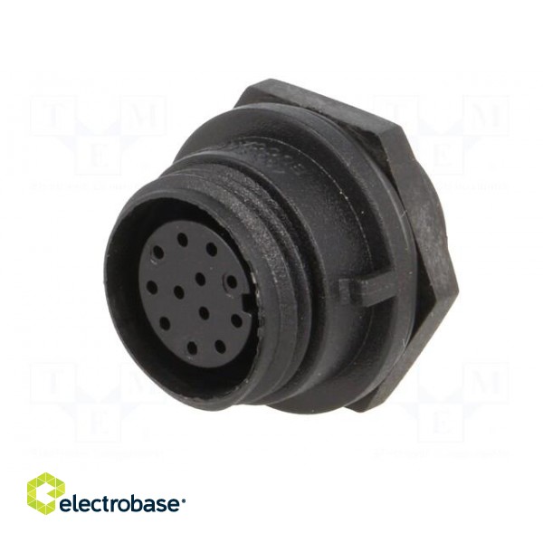 Connector: circular | socket | female | PIN: 12 | w/o contacts | IP68 image 2