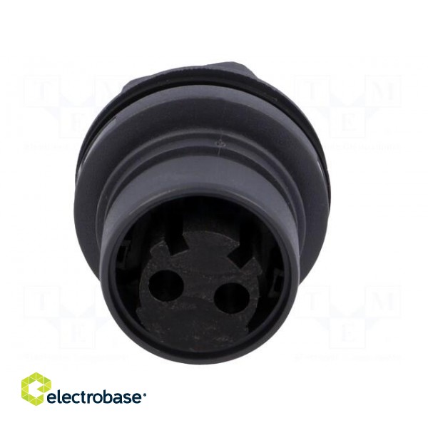 Connector: circular | socket | female | PIN: 2 | w/o contacts | UL94V-0 image 9