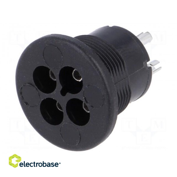 Connector: circular | socket | female | PIN: 3 | tinned | soldering | 3A image 1