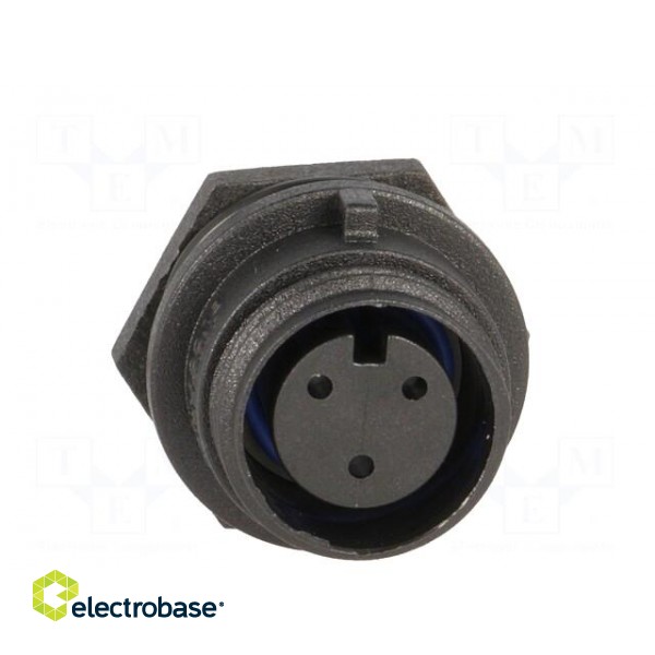 Connector: circular | socket | female | PIN: 3 | w/o contacts | IP68 image 9