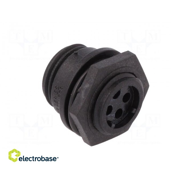 Connector: circular | socket | female | PIN: 4 | w/o contacts | IP68 фото 4