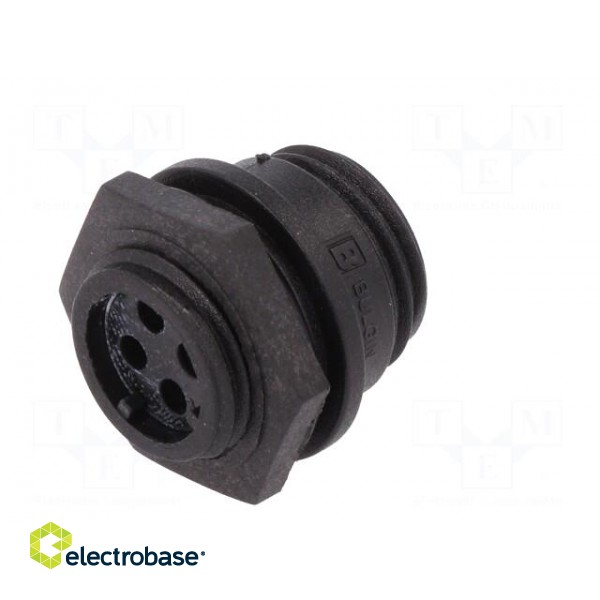 Connector: circular | socket | female | PIN: 4 | w/o contacts | IP68 фото 6