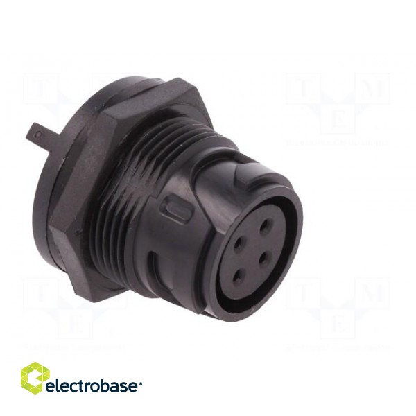 Connector: circular | socket | female | PIN: 4 | w/o contacts | UL94V-0 image 8