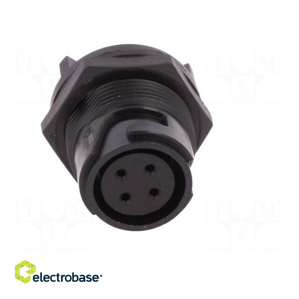 Connector: circular | socket | female | PIN: 4 | w/o contacts | UL94V-0 image 9
