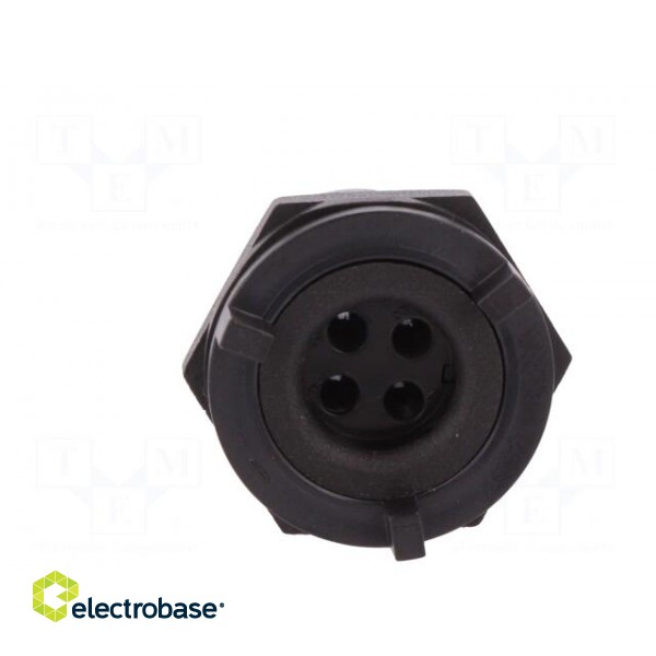 Connector: circular | socket | female | PIN: 4 | w/o contacts | UL94V-0 image 5