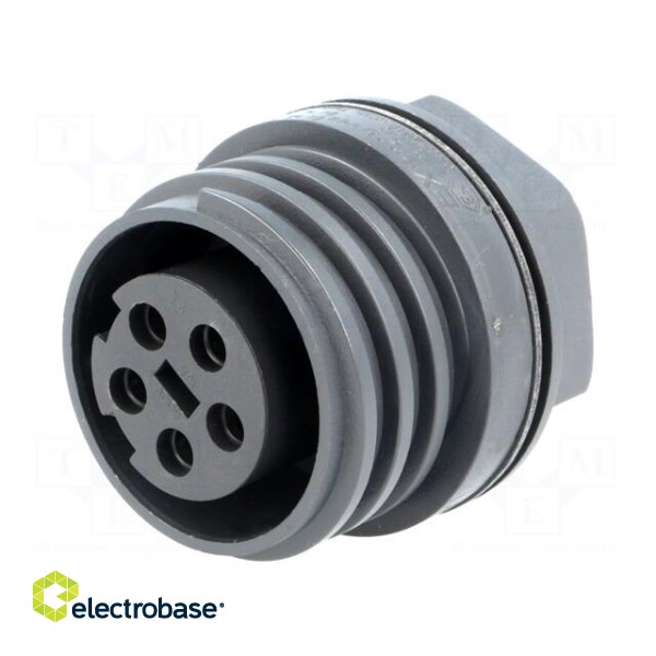 Connector: circular | socket | female | PIN: 5 | EXPlora | nickel plated image 1