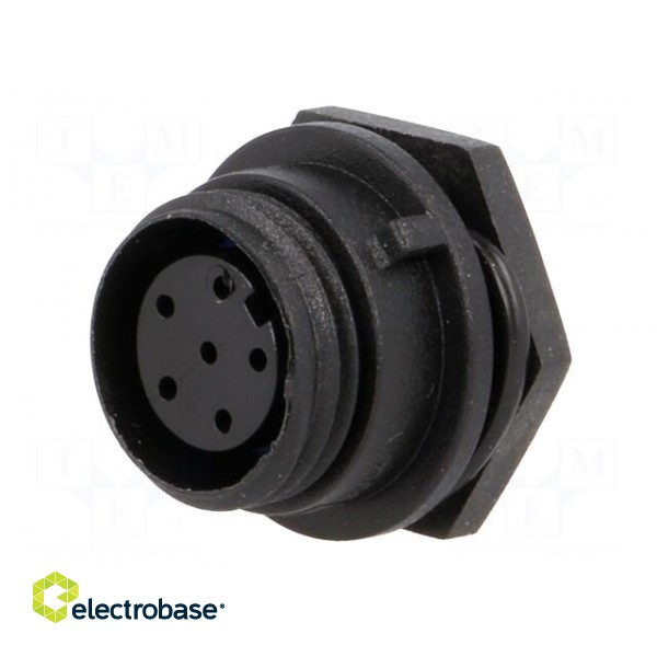 Connector: circular | socket | female | PIN: 6 | w/o contacts | IP68 фото 2