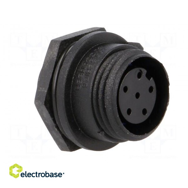 Connector: circular | socket | female | PIN: 6 | w/o contacts | IP68 image 8