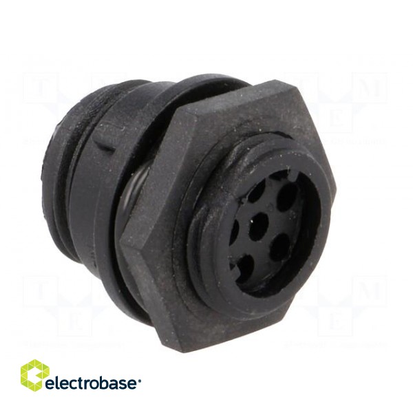 Connector: circular | socket | female | PIN: 6 | w/o contacts | IP68 image 4