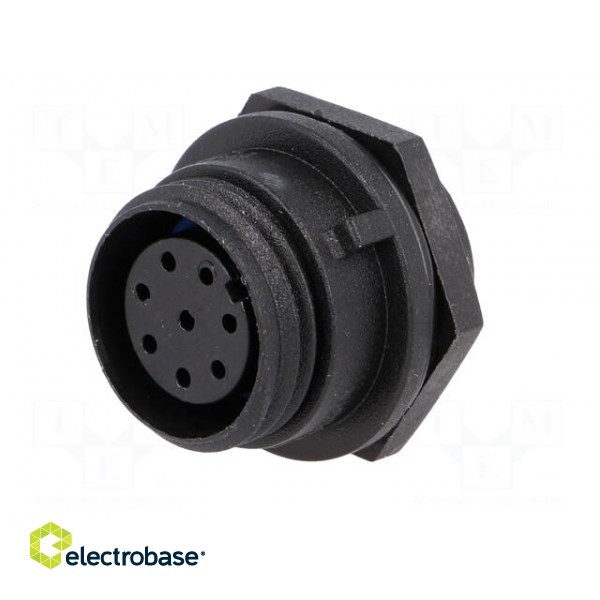 Connector: circular | socket | female | PIN: 8 | w/o contacts | IP68 image 2