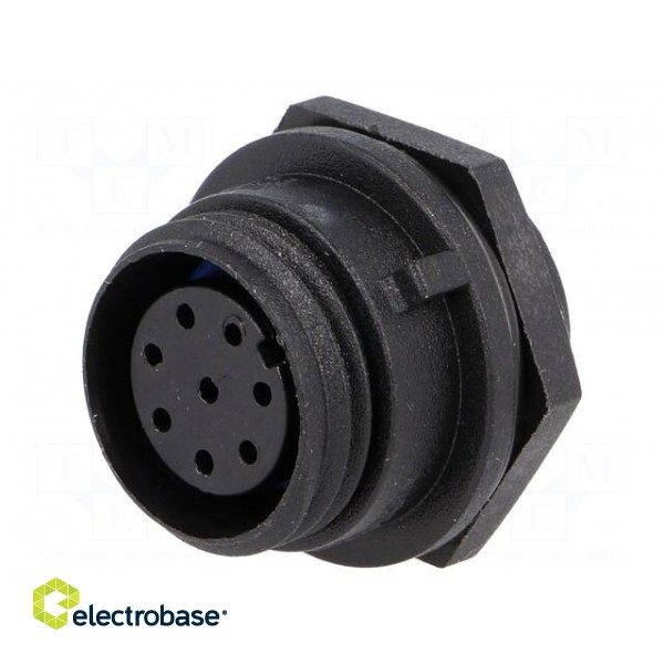 Connector: circular | socket | female | PIN: 8 | w/o contacts | IP68 image 1