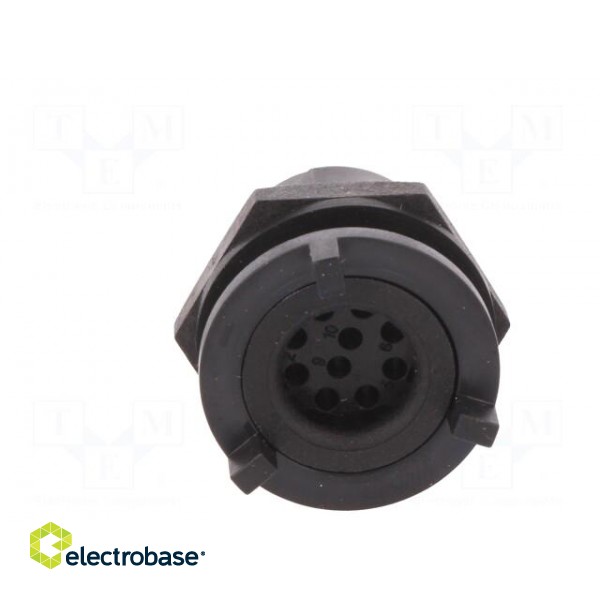 Connector: circular | socket | male | PIN: 10 | w/o contacts | UL94V-0 paveikslėlis 5